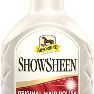 Absorbine ShowSheen Hair Polish & Detangler 32oz Spray Bottle, Horse and Dog Coat, Mane and Tail, Instant Detangling & Reduces Hair Breakage for Healthy Grooming & Radiant Shine