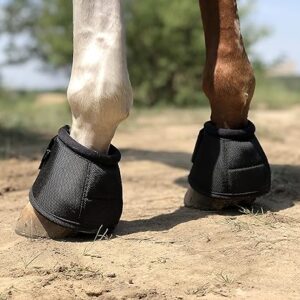 TGW RIDING 2520D Horse Bell Boots No-Turn Horse Bell Boots, Equine Ballistic Hoof Overreach Bell Boot, Pair